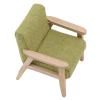 Dollhouse Couch Miniature Large Sofa , Miniature Dollhouse Chair , Miniature Living Room Furniture Armchair , 1 : 12 Miniature Japanese sty1e Single Fabric Armchair Sofa(Fusarium green) view 2