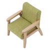 Dollhouse Couch Miniature Large Sofa , Miniature Dollhouse Chair , Miniature Living Room Furniture Armchair , 1 : 12 Miniature Japanese sty1e Single Fabric Armchair Sofa(Fusarium green) view 4