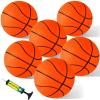 Shindel 6PCS Mini Basketballs, 4.7 inches Inflatable Rubber Basketballs with Pump for Mini Hoop for Kids Indoor Outdoor Play view 1