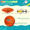 Shindel 6PCS Mini Basketballs, 4.7 inches Inflatable Rubber Basketballs with Pump for Mini Hoop for Kids Indoor Outdoor Play view 2