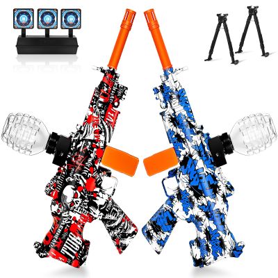 ONEXIZ 2 Set Electric Splatter Blaster Toy, Outdoor Team Games, Christmas, Halloween, Birthday, New Year Gift for Ages 14+Classic Red + Classic Blue