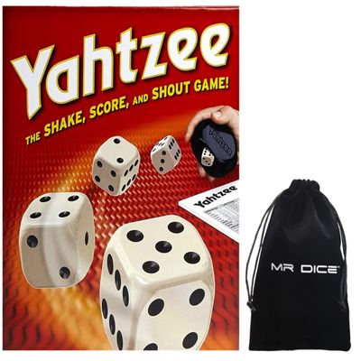 Mr Dice Classic Dice Game - Card Board Games for Family Night Bundle Drawstring Bag