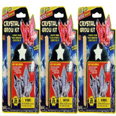 JA-RU Kids Science Kit Crystal Grow Kit (3 Crystal Kits) DIY Stem Learning Toys Grow Crystals Kit for Kids Growing Gemstone & Crystals. Cool Educational Toy Science Toy Gifts for Boys & Girls 5423-3s