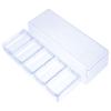 LABRIMP 5 Grid Plastic Compartment Storage Container,Chip Box Clear Container Clear Organizer Box for Washi Tapes, Craft, Beads, Jewelry, Small Parts view 1