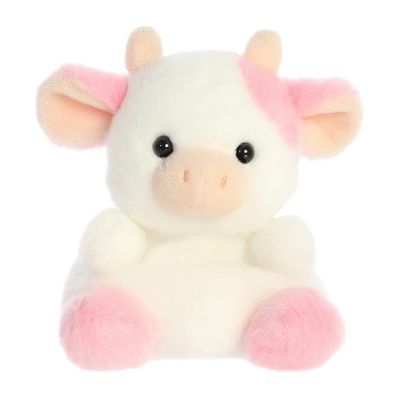 Aurora Adorable Palm Pals Belle Strawberry Cow Stuffed Animal - Fun Collectible Plush for Kids and Adult Collectors - Perfect for Decorating Rooms and Birthday Gifts - Pink 6 Inches
