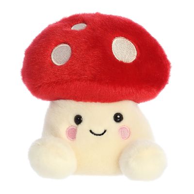 Aurora Adorable Palm Pals Amanita Mushroom Stuffed Animal - Fun Collectible Plush for Kids and Adult Collectors - Perfect for Decorating Rooms and Birthday Gifts - Red 5 Inches