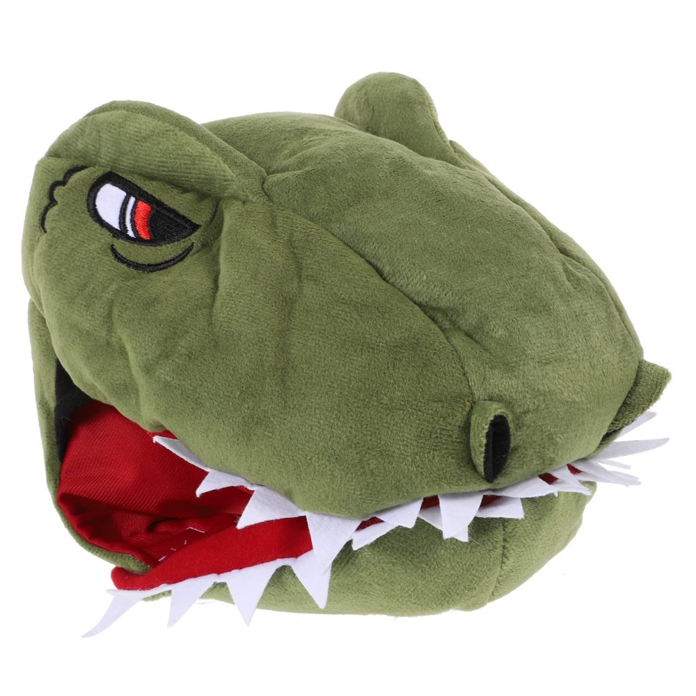 1pc Dinosaur Hat Headgear Roleplay Costume Stuffed Animals Green Outfit Prank Birthday Animal Scarf Cap Animal Hood Hat Photo Prop Festival Hat Party Headgear Green Plush