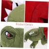 1pc Dinosaur Hat Headgear Roleplay Costume Stuffed Animals Green Outfit Prank Birthday Animal Scarf Cap Animal Hood Hat Photo Prop Festival Hat Party Headgear Green Plush view 4