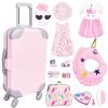 BNUZEIYI 17Pcs 18 Inch Girl Doll Clothes and Accessories Doll Accessories Travel Play Set with Travel Pillow Camera for 18 Inch Dolls Gift for Girls view 1