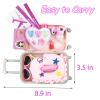 BNUZEIYI 17Pcs 18 Inch Girl Doll Clothes and Accessories Doll Accessories Travel Play Set with Travel Pillow Camera for 18 Inch Dolls Gift for Girls view 2