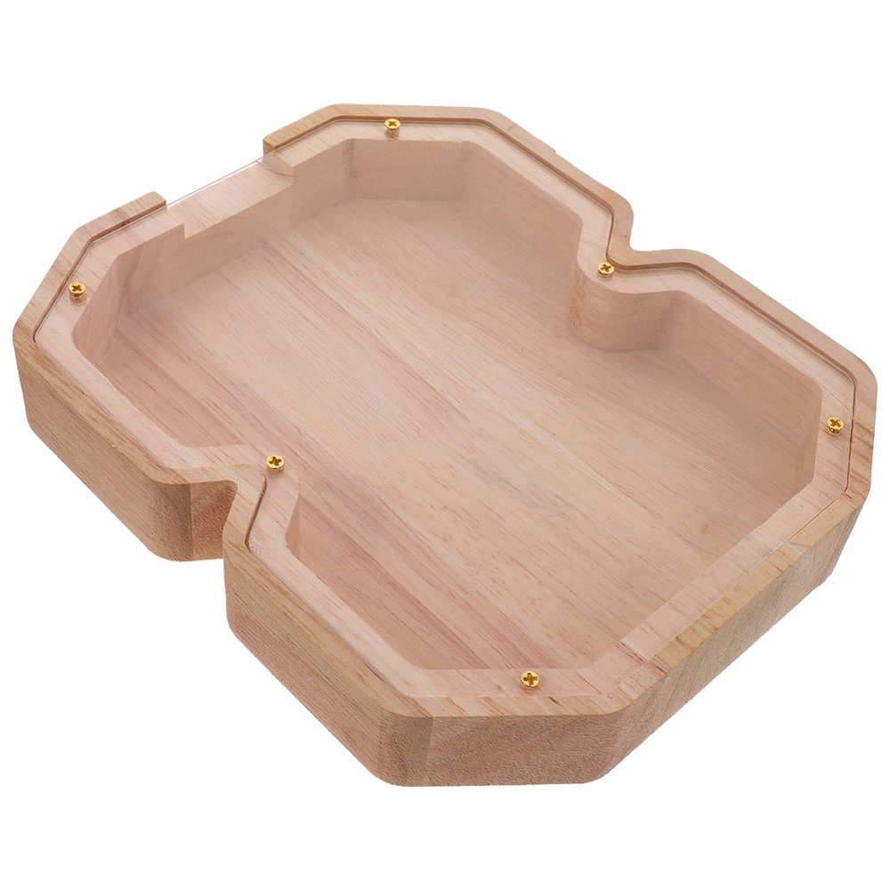 ibasenice Wooden Piggy Bank Transparent Window Boys and Girls Money Saving Box for Developing Savings Habits Boys Girls for Home Use