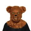 Yesness Realistic Furry Halloween Horror Mask Plush Bear Costume with Moving Jaw, Mouth Moveable Bear Head Mask for Halloween Party Cosplay Costume, Grey (Brown) view 1