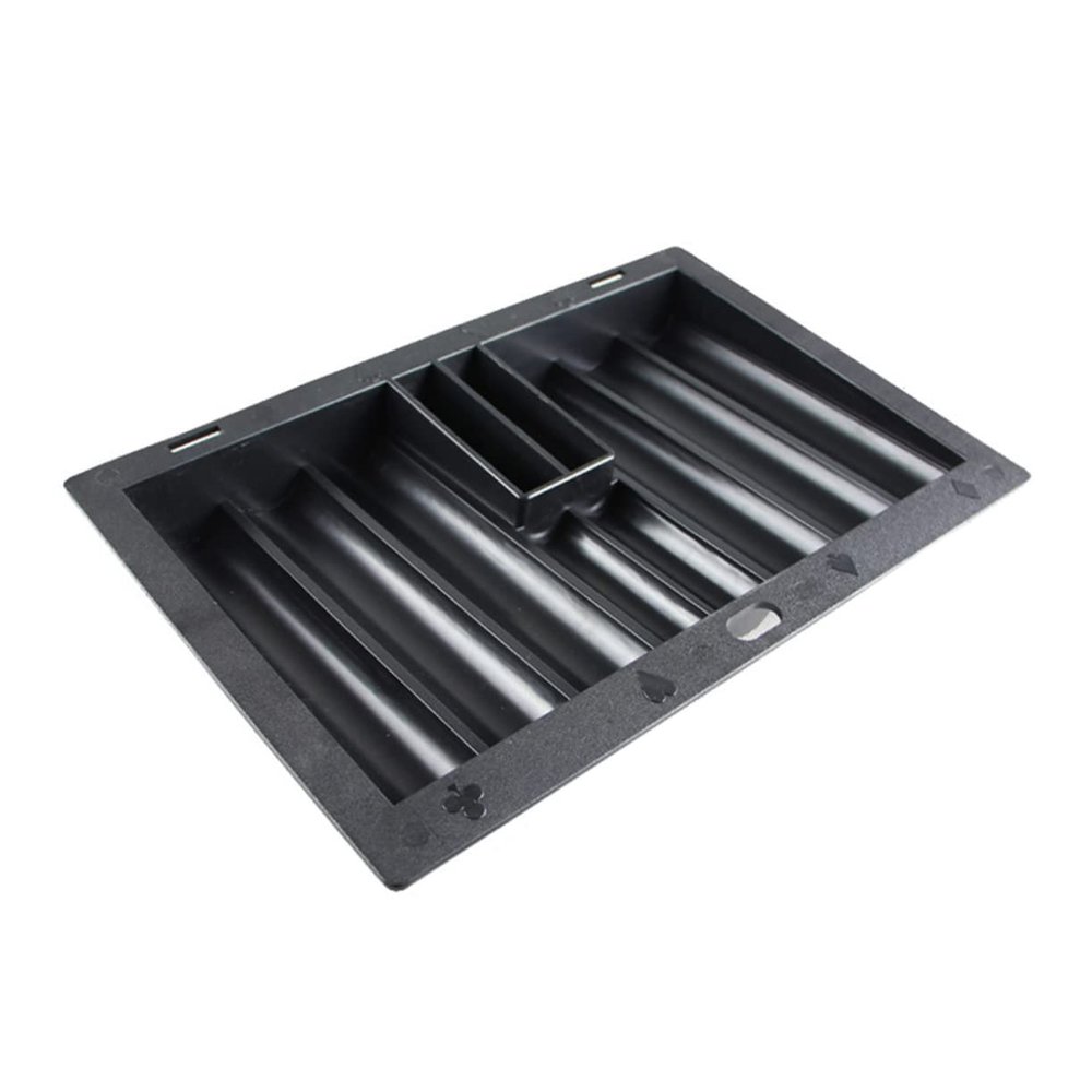 BIUDECO Chip Tray Texas Holdem Desktop Accessories Poker Dealer Chip Tray Table Chip Holder Tray Plastic Poker Chips Tray Table Plastic Chip Tray Plastic Poker Chips Tray Poker Chip Holder