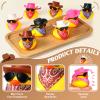 36 Set Cowboy Rubber Duck Mini Yellow Duckies Bath Party Toy Tiny Ducks Bathtub Toy with Cowboy Hat Paisley Bandanas Sunglasses for Summer Baby Shower Birthday Swimming Party (Cute Style) view 2