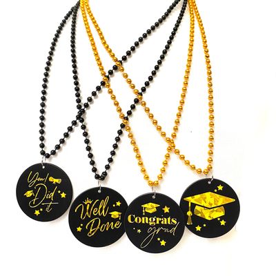 YSPPF Graduation Medallion Pendant Beads Necklaces Party Favors(24 Pcs)