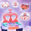 Eohemeral Magic Sensor Toddler Vanity Set with Automatic Opening Mirror, Kids Makeup Table with Induction Light & Music, Real Sound Hair Dryer, Fairy Wand & Accessories, Toy for Girls Age 3 4 5 view 2