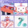Eohemeral Magic Sensor Toddler Vanity Set with Automatic Opening Mirror, Kids Makeup Table with Induction Light & Music, Real Sound Hair Dryer, Fairy Wand & Accessories, Toy for Girls Age 3 4 5 view 3