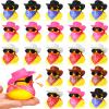 Sosation 24 Set Cowboy Rubber Duck Bulk Mini Yellow Duckies Tiny Ducks Toy with Cowboy Hat Paisley Bandanas Sunglasses for Birthday Party Favor(Cute Style) view 1