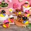 Sosation 24 Set Cowboy Rubber Duck Bulk Mini Yellow Duckies Tiny Ducks Toy with Cowboy Hat Paisley Bandanas Sunglasses for Birthday Party Favor(Cute Style) view 2