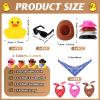 Sosation 24 Set Cowboy Rubber Duck Bulk Mini Yellow Duckies Tiny Ducks Toy with Cowboy Hat Paisley Bandanas Sunglasses for Birthday Party Favor(Cute Style) view 4