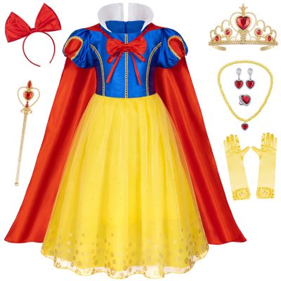 Princess Dress Costume for Toddler Girls Girls Birthday Halloween Cosplay Party with Accessories 4T 5T (120cm)