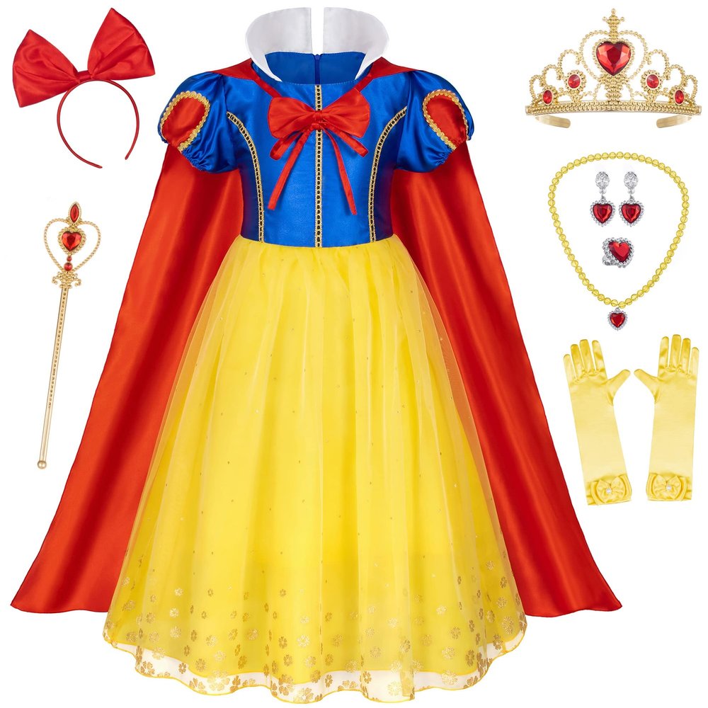 Bosvin Princess Dress Costume for Toddler Girls Girls Birthday Halloween Cosplay Party with Accessories 2T 3T (100cm)