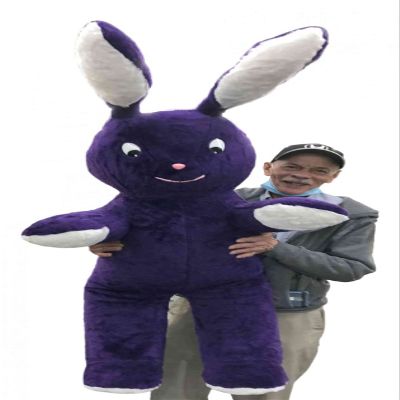 Big Plush Extra Large Giant Stuffed Purple Bunny 62 inches in Big Box Fully Stuffed & Ready to Hug - Huge Soft Easter Rabbit Plushie Made in USA