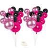 12 Pink Mouse Party Foil Balloons, 27 Black, Rose Red, Pink Balloons for Cartoon Mouse Party Decoration, Baby Shower, Girls Party Kids Birthday Theme Party Decoration Supplies view 1