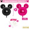 12 Pink Mouse Party Foil Balloons, 27 Black, Rose Red, Pink Balloons for Cartoon Mouse Party Decoration, Baby Shower, Girls Party Kids Birthday Theme Party Decoration Supplies view 2