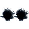1 Pair Natural Turkey Feather Slap Bracelet Plume Wristband Headdress Toy Fluffy Costumes Accessories for Party Halloween Cosplay Dress Skirt Clothes Decorations (Black) view 1