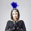 1 Pair Natural Turkey Feather Slap Bracelet Plume Wristband Headdress Toy Fluffy Costumes Accessories for Party Halloween Cosplay Dress Skirt Clothes Decorations (Black) view 4