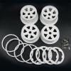 TITRACING White Front and Rear Wheel and Beadlock Rim for 1/5 HPI ROVAN KM Baja 5B SS 5T view 2