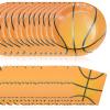 120 Pcs Basketball Party Supplies - 60 Pcs 7 Inch Basketball Plates 60 Pcs Basketball Napkins - Disposable Dessert Plates and Napkins Set for Kids Boys Birthday Basketball Theme Party Decorations view 1