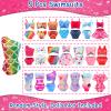 BARWA 18 Pcs Summer Doll Clothes and Accessories Including 5 Sets Swimsuits Beach Bathing Bikini with 2 Swimming Rings 2 Drinks 4 Glasses 5 Shoes for 11.5 inch Girl Dolls view 3