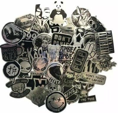 FoxYaye Metallic Stickers - Shiny Inches Waterproof Durable Reusable Vinyl Decals, Water Bottle Bike Bumper Luggage Skateboard Graffiti, Best Gift for Everyone (Vintage) (20)