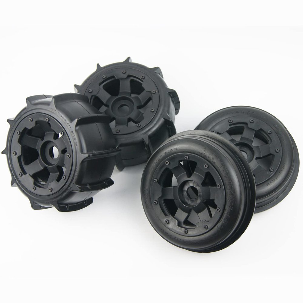 TITRACING Front Rear Sand Paddles Wheels Tires for HPI KM Baja 5B SS 24mm hex