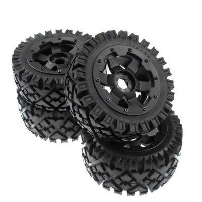 FLMLF Front and Rear All Terrain Tires 4PC for 1/5 HPI RV Km Baja 5B ss RC Car Parts