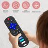 ERSIHUA 2-Pack Baby Teething Toys-TV Remote Control Shape Silicone Infants Teething Toys for Babies 0-18 Months,BPA-Free (Khaki+Red) view 3