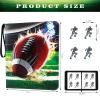 400 Pockets Football Cards Binder,Trading Cards Holder Card Collectors Album,Trading Card Binder 4 Pocket with 50 Removable Sleeves view 2