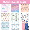 ASSETBAG Personalized Baby Swaddle Blanket Boy Girl Custom Name Nursery Blanket with Bow Headband and Hat Set Customized Baby Gifts view 2