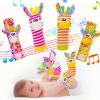 PADONISE Wrist Rattles Baby Socks Baby Toys Set Soft Sensory Toys for Babies Cartoon Animal Rattles Sock Early Development Toy Baby Shower Birth Gift for Newborn Infant Baby Boy Girl 0 to 3 Years Old view 1