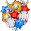 14PCS Baseball Foil Balloons With Latex BalloonsBirthday Party Foil Balloons Set Decorations Glove Round Baseball Theme Mylar Confetti Balloon Supplies Baby Shower Party Decoration view 1
