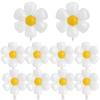 10 Pieces Daisy Mylar Balloons - White Daisy Foil Balloons for Party, Birthday, Baby Shower, Wedding Decorations view 1
