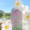 10 Pieces Daisy Mylar Balloons - White Daisy Foil Balloons for Party, Birthday, Baby Shower, Wedding Decorations view 4