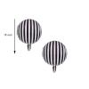10 Pieces 18 Inch Black and White Striped Balloons Decoration Foil Mylar Balloons Aluminum Helium Balloons for Birthday Party, Baby Shower, Halloween, Ceremonies, Holiday Parties Decoration view 2