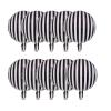 10 Pieces 18 Inch Black and White Striped Balloons Decoration Foil Mylar Balloons Aluminum Helium Balloons for Birthday Party, Baby Shower, Halloween, Ceremonies, Holiday Parties Decoration view 3