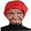 Ckuakiwu Halloween Latex Mask With Head Scarf, Cosplay Horrible Head Full Face Latex Helmet, Creepy Costume Prop - Funny Mask Cosplay Props Creepy Monster Masks view 1