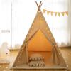 RongFa Teepee Tent for Kids-Portable Children Play Tent Indoor Outdoor (Apricot with Mat) view 2