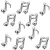 10 PCS Musical Note Aluminum Foil Balloons Guitar Silver Happy Birthday Balloons Banner Music Party Decorations for Themed Party, Birthday, Home Outdoor Celebrations view 1