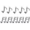 10 PCS Musical Note Aluminum Foil Balloons Guitar Silver Happy Birthday Balloons Banner Music Party Decorations for Themed Party, Birthday, Home Outdoor Celebrations view 2